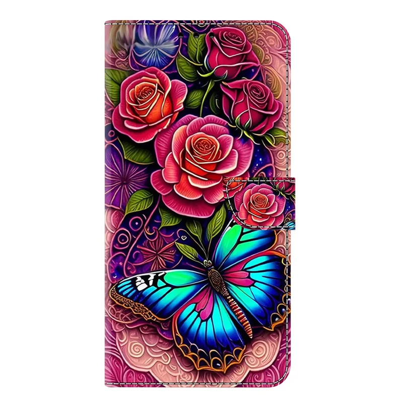 Cover per Xiaomi Redmi Note 15 Pro+ 5G (Global) con Portafoglio in PU Leather con Supporto - Farfalla Colorata