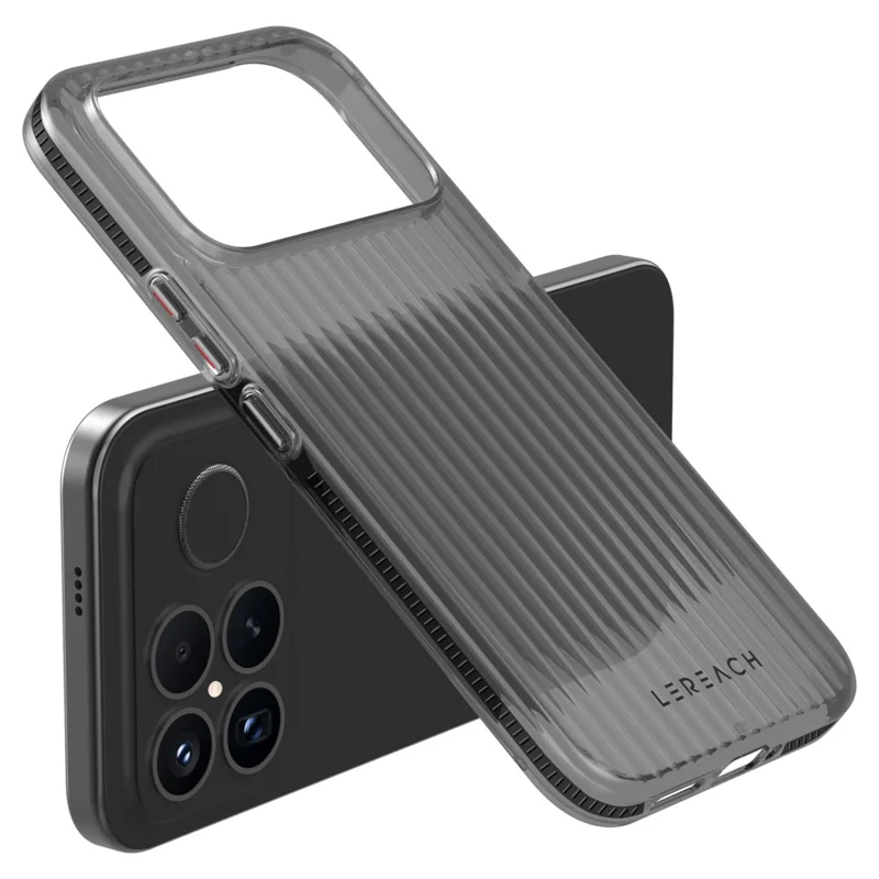 LEREACH TOC Series for Xiaomi Poco F8 Ultra / Redmi K90 Pro Max 5G Case Flowing Grid PC Phone Cover - Black