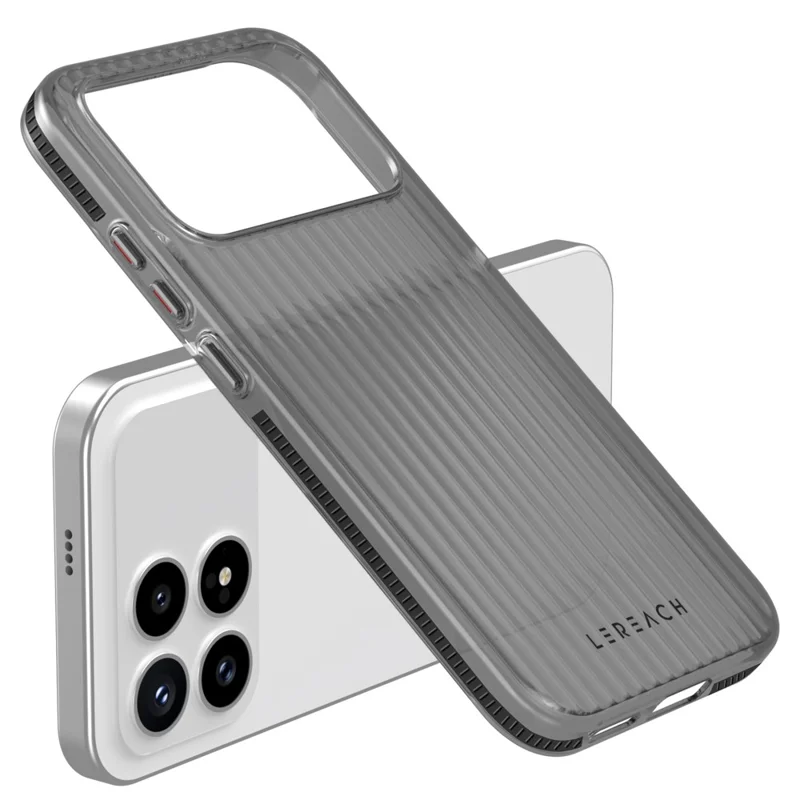 LEREACH TOC Series for Xiaomi Poco F8 Pro / Redmi K90 5G Case Flowing Grid PC Phone Cover - Black