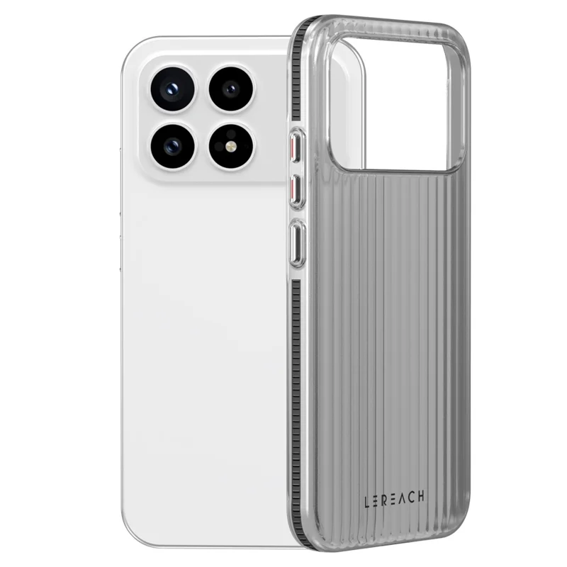 LEREACH TOC Series for Xiaomi Poco F8 Pro / Redmi K90 5G Case Flowing Grid PC Phone Cover - Black