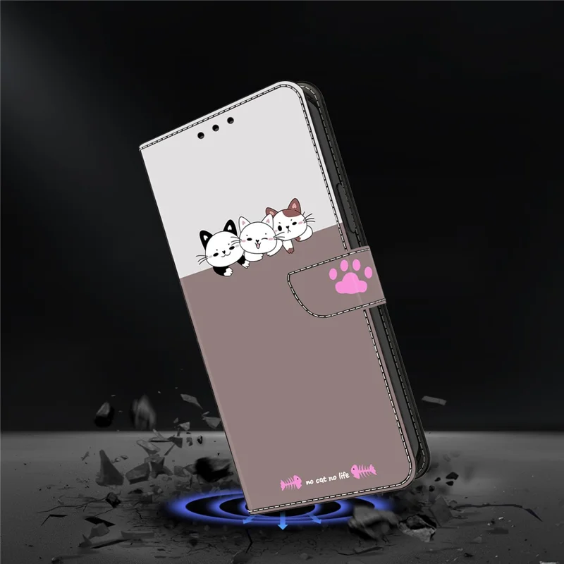 For Xiaomi Redmi Note 15 Pro 5G (Global) Case Foldable Stand Wallet Pattern Printing PU Leather Flip Phone Cover - Cats