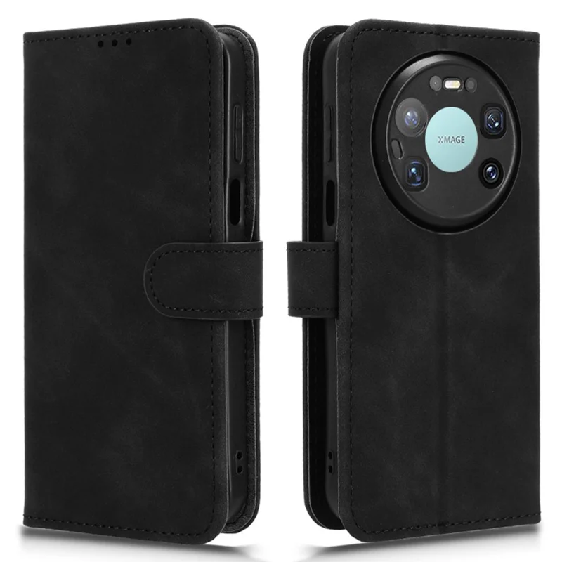 Cover in Pelle per Huawei Mate 80 Pro Max, Custodia Portafoglio con Supporto, Effetto Tattile Pelle, Anticaduta, per Telefono - Nero
