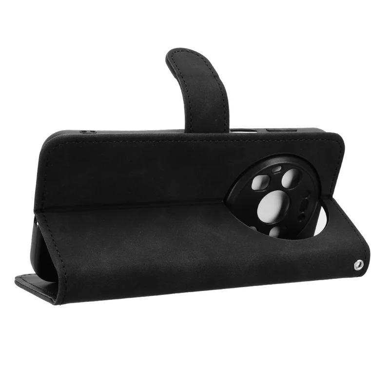 Cover in Pelle per Huawei Mate 80 Pro Max, Custodia Portafoglio con Supporto, Effetto Tattile Pelle, Anticaduta, per Telefono - Nero