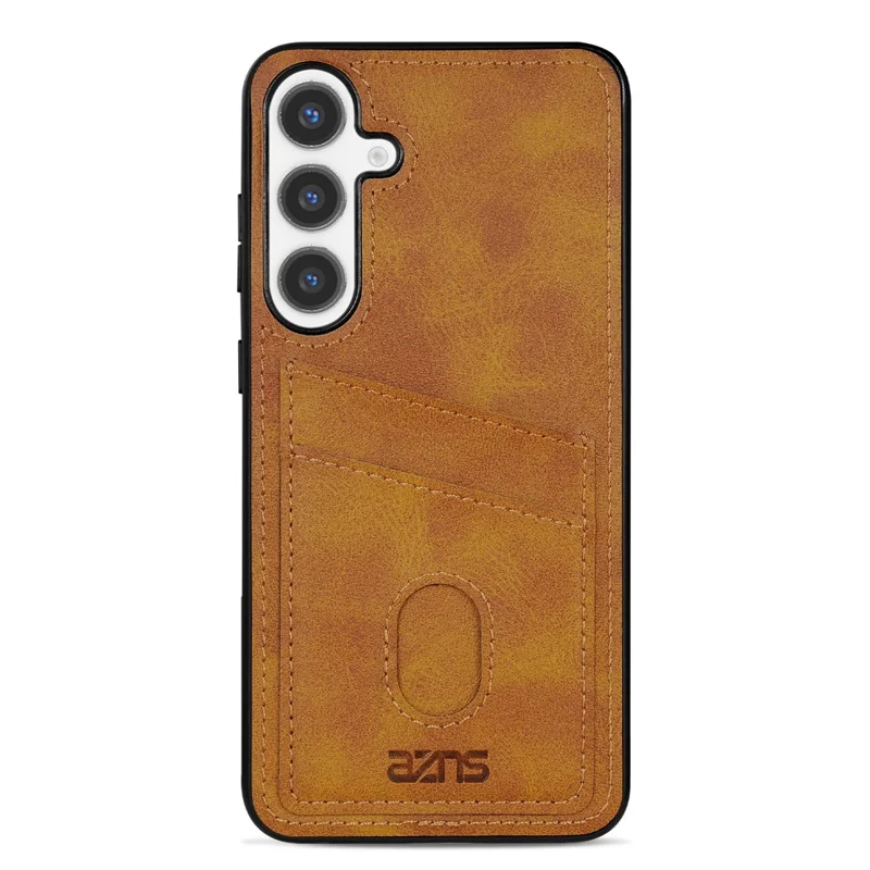 AZNS Serie K1 para Samsung Galaxy S26 / Funda S26 Pro Textura de Ternero Anticaídas Cubierta de Teléfono PU + TPU - Marrón