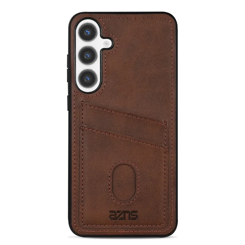 Funda AZNS K1 Series para Samsung Galaxy S26+ de textura de ternera, anticaídas, de PU + TPU - Café