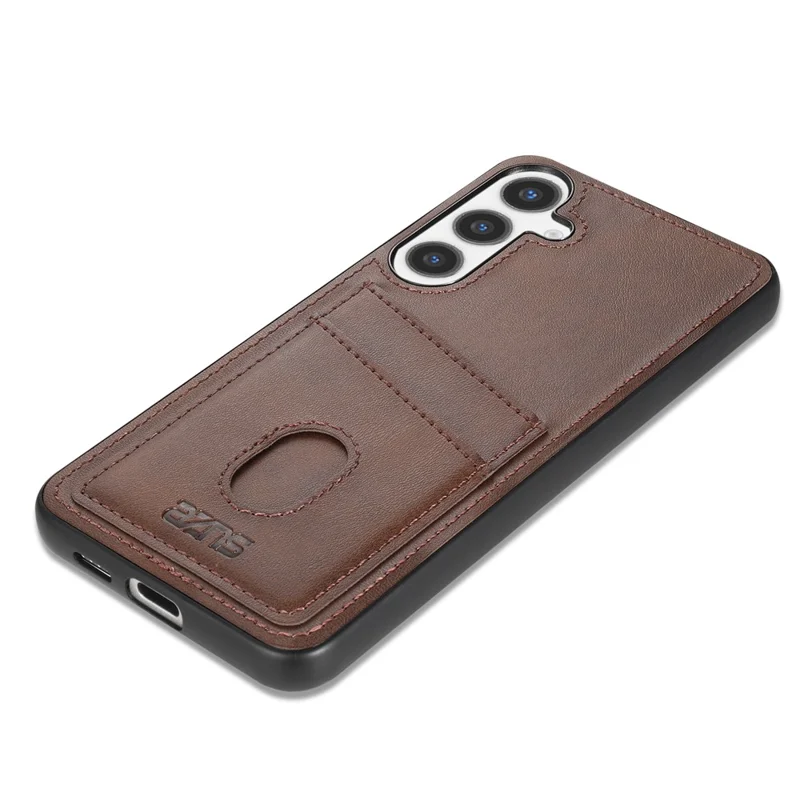 Funda AZNS K1 Series para Samsung Galaxy S26+ de textura de ternera, anticaídas, de PU + TPU - Café