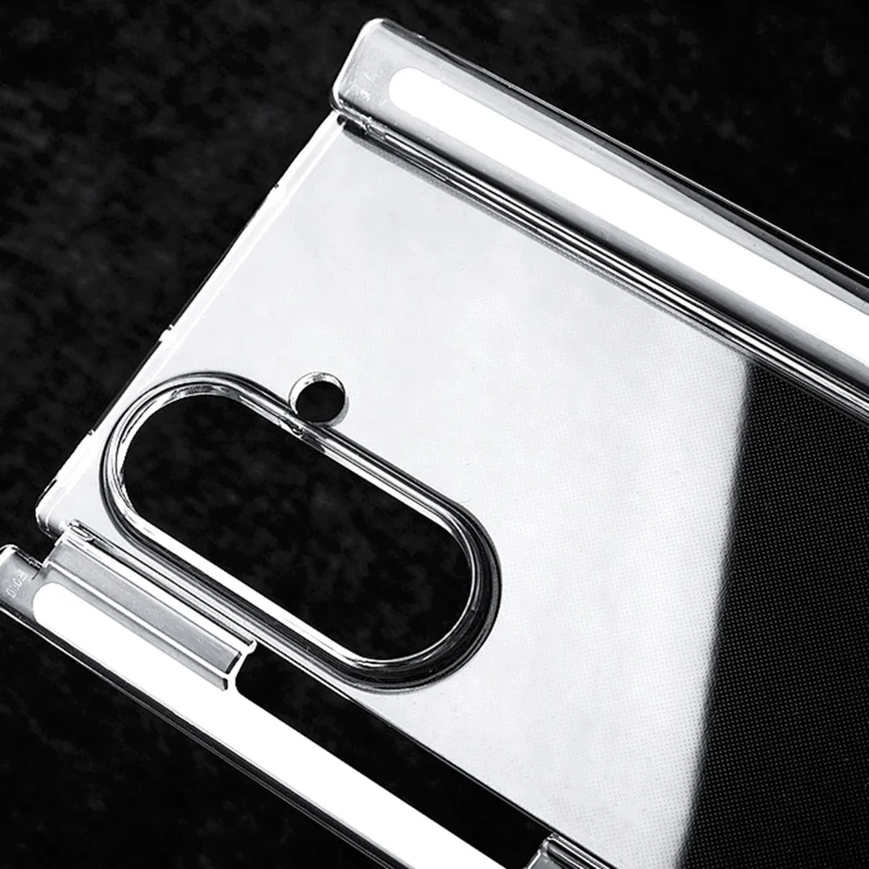 غطاء شفاف لسامسونج جالكسي زد ترايفولد 5 جي، غطاء واقي من البولي كربونات الصلب مقاوم للخدوش مع هيكل مزدوج المحور