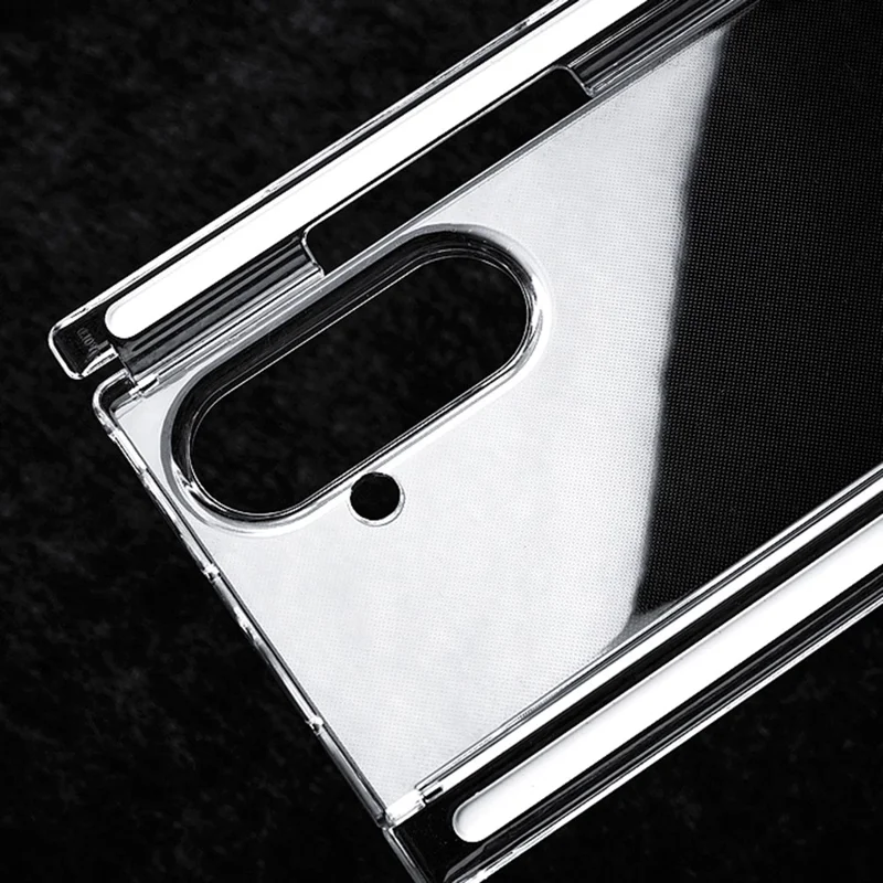 غطاء شفاف لسامسونج جالكسي زد ترايفولد 5 جي، غطاء واقي من البولي كربونات الصلب مقاوم للخدوش مع هيكل مزدوج المحور