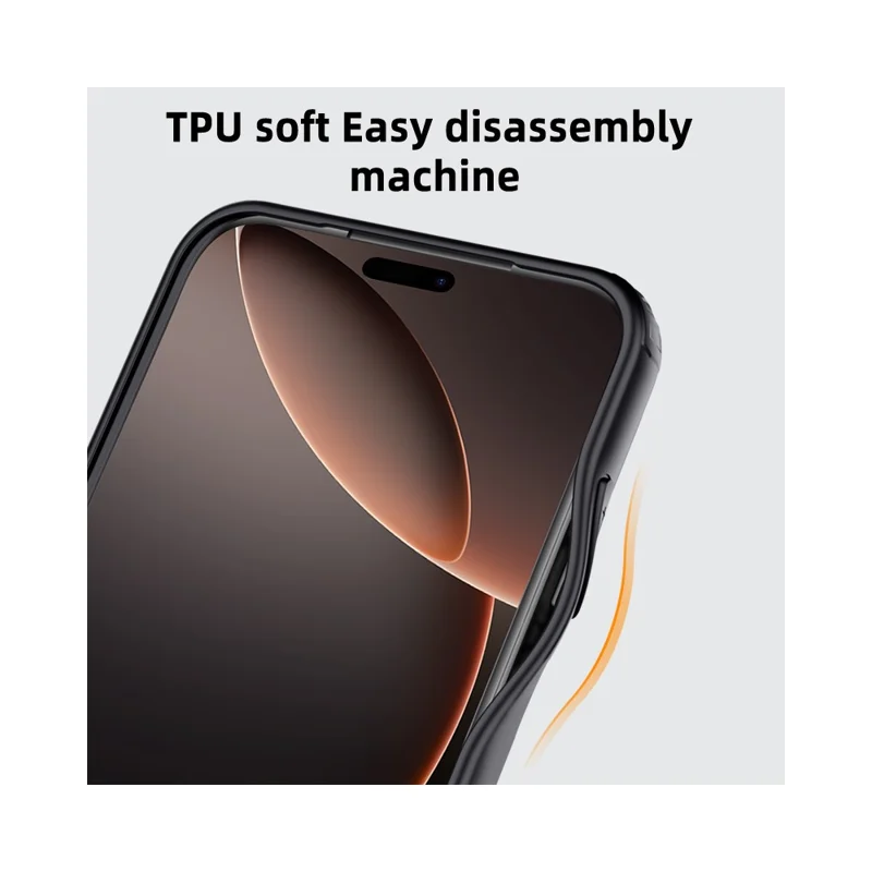 For iPhone 17 Case PC + TPU Phone Cover Airbag Protection - Black