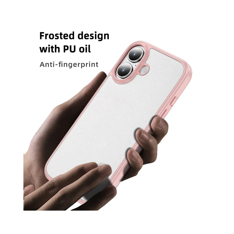 For iPhone 17 Case PC + TPU Phone Cover Airbag Protection - Black