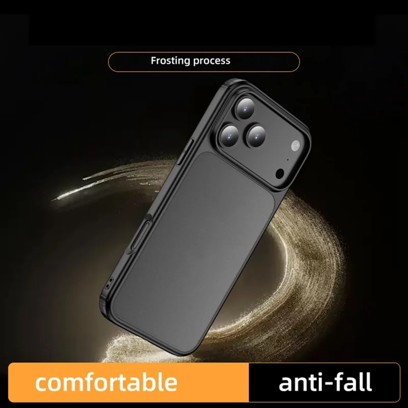 For iPhone 17 Pro Max Case PC + TPU Phone Cover Airbag Protection - Black