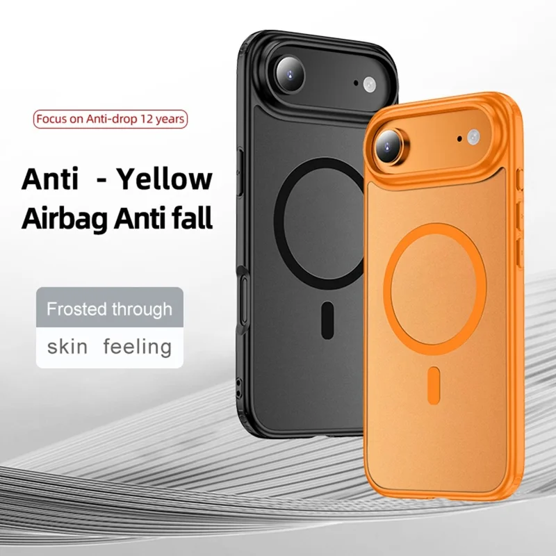 Kauf in Großmengen für iPhone Air Magnetische Hülle Stoßfeste PC + TPU Handyhülle Kompatibel mit MagSafe - Schwarz