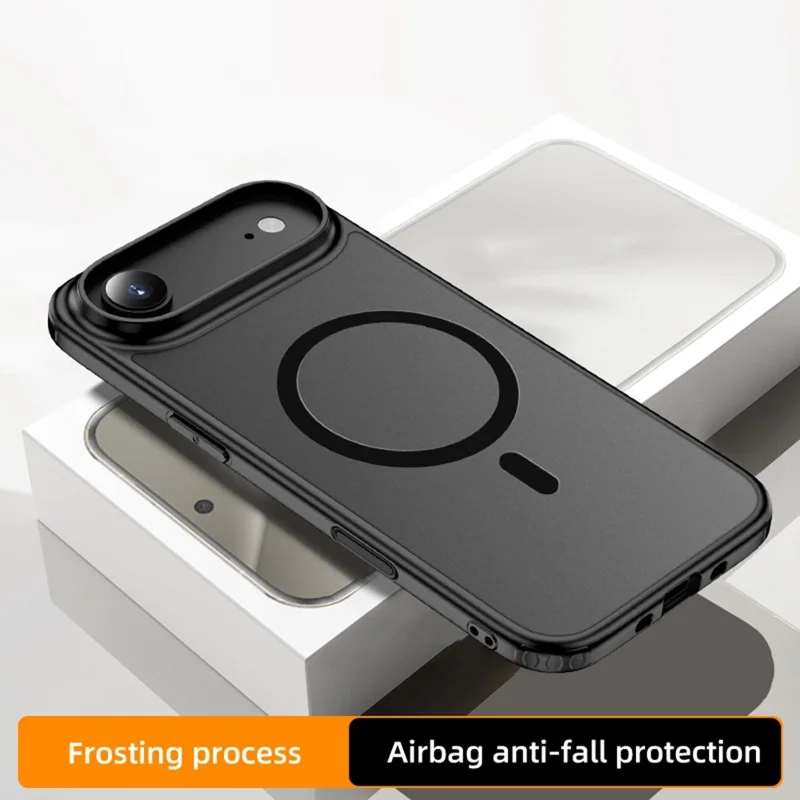 Kauf in Großmengen für iPhone Air Magnetische Hülle Stoßfeste PC + TPU Handyhülle Kompatibel mit MagSafe - Schwarz