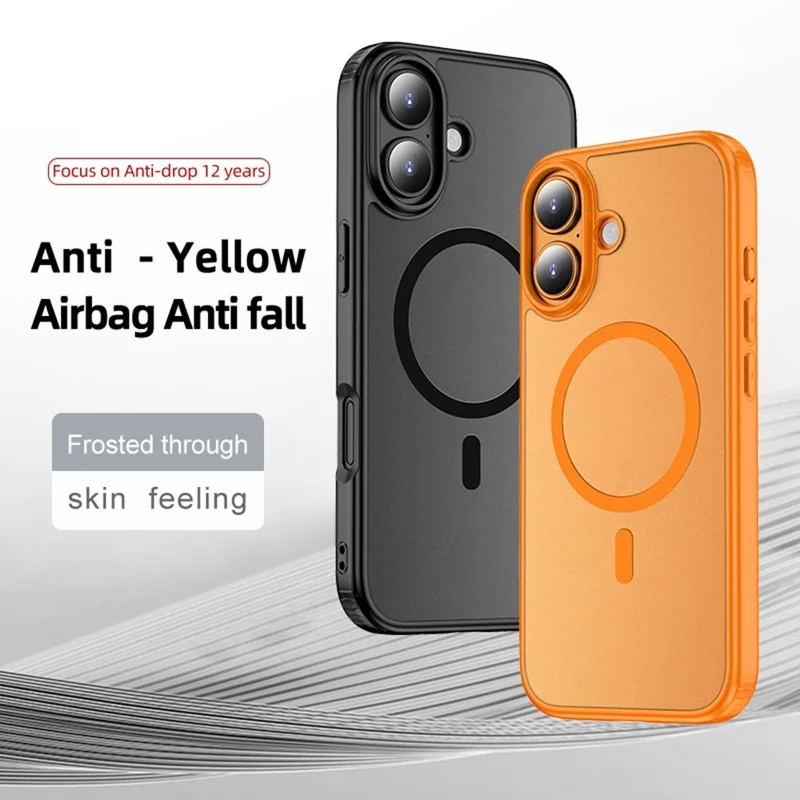 Bulk Purchasing For iPhone 17 Magnetic Case Shockproof PC + TPU Phone Cover Compatible with MagSafe - Black