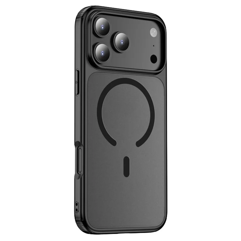 Achat en gros pour coque magnétique iPhone 17 Pro Max, housse anti-choc en PC + TPU compatible MagSafe - Noir