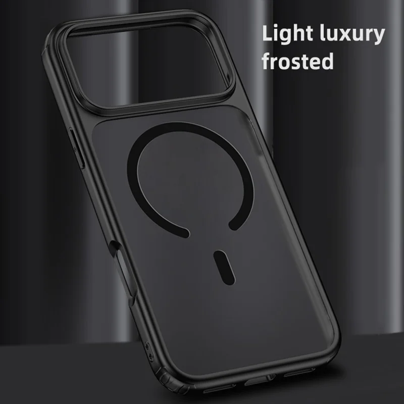 Achat en gros pour coque magnétique iPhone 17 Pro Max, housse anti-choc en PC + TPU compatible MagSafe - Noir