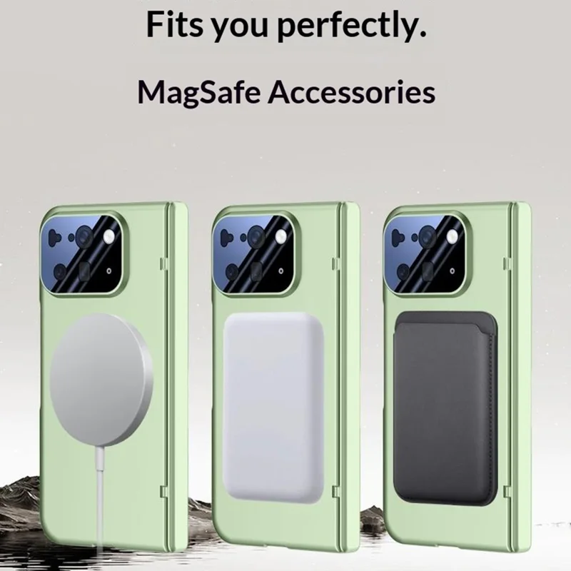 For Google Pixel 10 Pro Fold Case Kickstand Skin Touch PC Phone Cover Built-In Screen Protector - Black