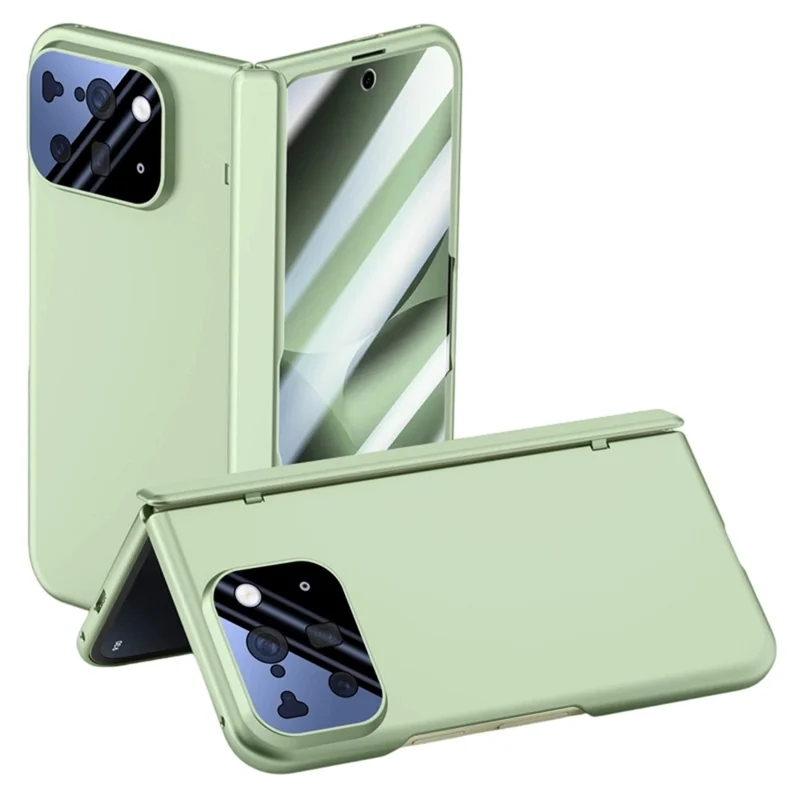 For Google Pixel 10 Pro Fold Case Hard PC Hinge Protection Phone Cover with Rear Small Screen Protector - Green