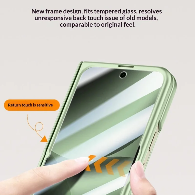 For Google Pixel 10 Pro Fold Case Hard PC Hinge Protection Phone Cover with Rear Small Screen Protector - Green