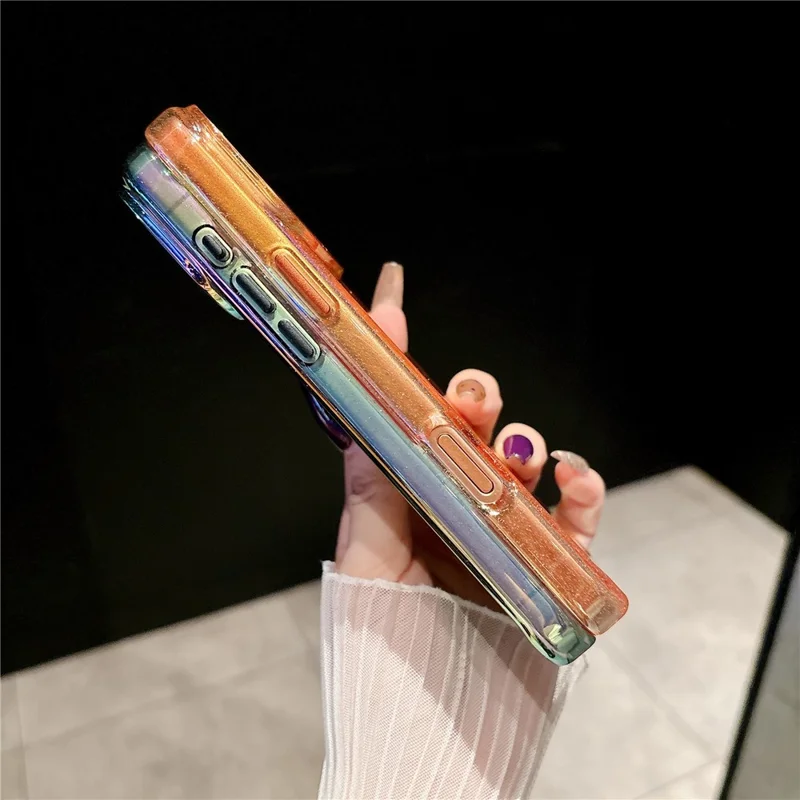 Étui magnétique pour iPhone 17 Pro Max, coque transparente orange résistante aux chocs en PC avec verre trempé, compatible MagSafe