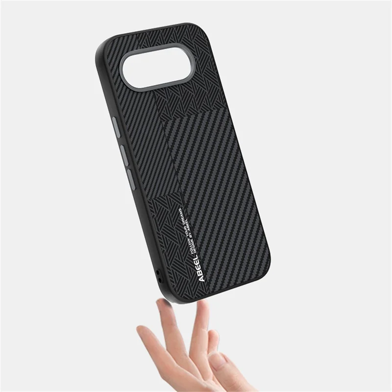 ABEEL For Google Pixel 10a Magnetic Case PC + TPU + Aluminum Alloy + PU Leather Slim Phone Back Cover - Texture 3
