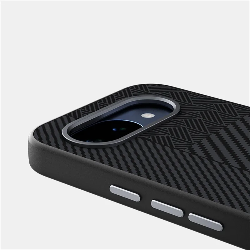 ABEEL For Google Pixel 10a Magnetic Case PC + TPU + Aluminum Alloy + PU Leather Slim Phone Back Cover - Texture 3