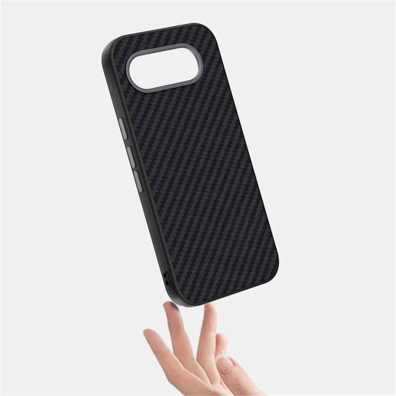 ABEEL For Google Pixel 10a Magnetic Case Carbon Fiber Texture Phone Back Cover - Black