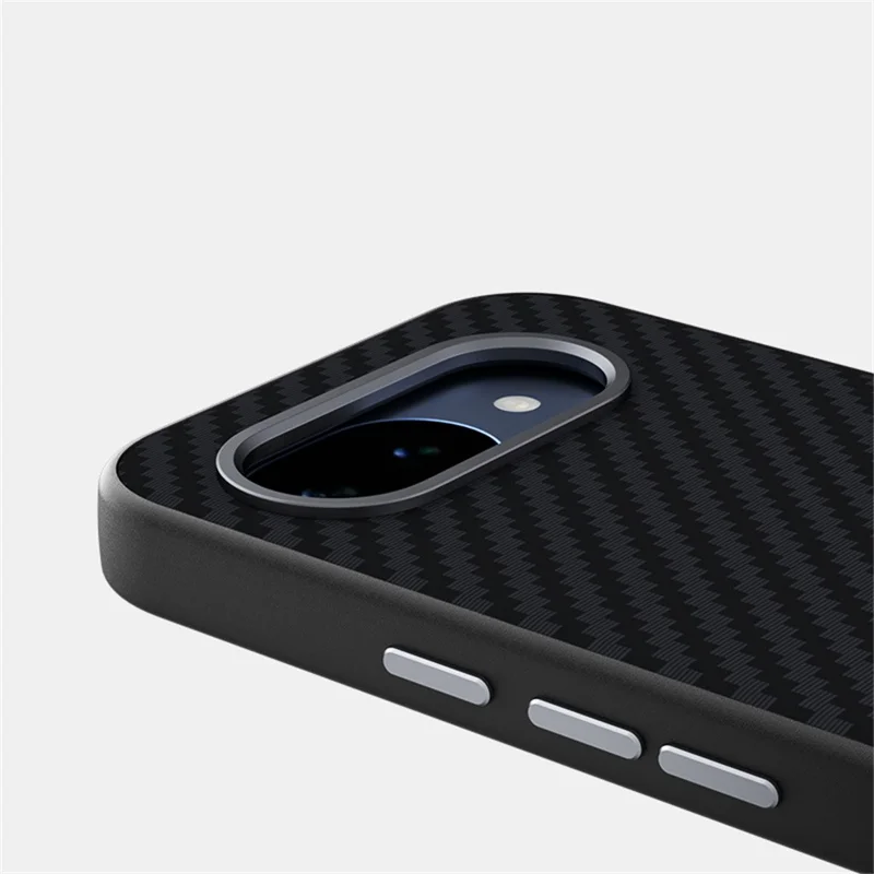 ABEEL For Google Pixel 10a Magnetic Case Carbon Fiber Texture Phone Back Cover - Black