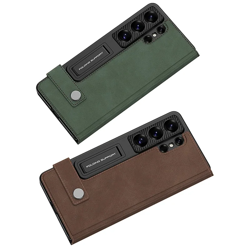 GKK Étui pour Samsung Galaxy S26 Ultra avec porte-cartes, support intégré, housse rabattable en cuir mat, fermeture magnétique - Noir