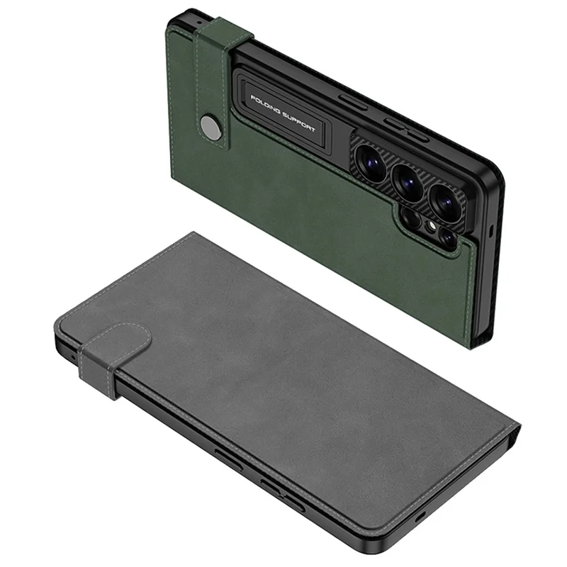 GKK Étui pour Samsung Galaxy S26 Ultra avec porte-cartes, support intégré, housse rabattable en cuir mat, fermeture magnétique - Noir