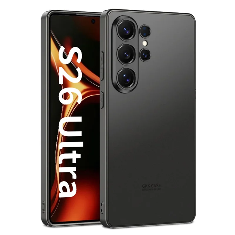 GKK For Samsung Galaxy S26 Ultra Case Skin Touch AG PC + TPU Phone Back Cover - Black