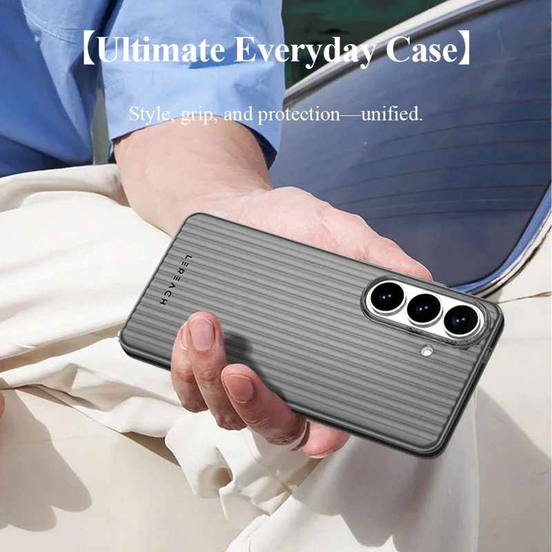 LEREACH серия TOC для Samsung Galaxy S26+ чехол с потоковой сеткой из поликарбоната - оранжевый