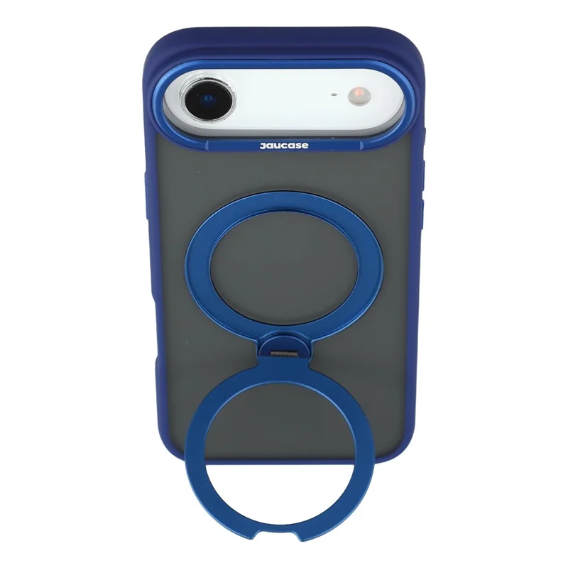 JAUCASE для чехла iPhone Air поворотная подставка тактильное матовое покрытие PC + TPU чехол для телефона - прозрачный синий