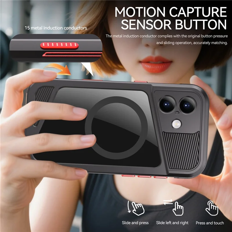 SHELLBOX Serie GTM per iPhone 17 Custodia Magnetica IP68 Impermeabile con Telaio in Metallo TPU PC Cover Subacquea