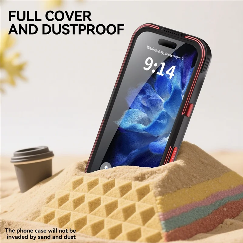 SHELLBOX Serie GTM per iPhone 17 Custodia Magnetica IP68 Impermeabile con Telaio in Metallo TPU PC Cover Subacquea