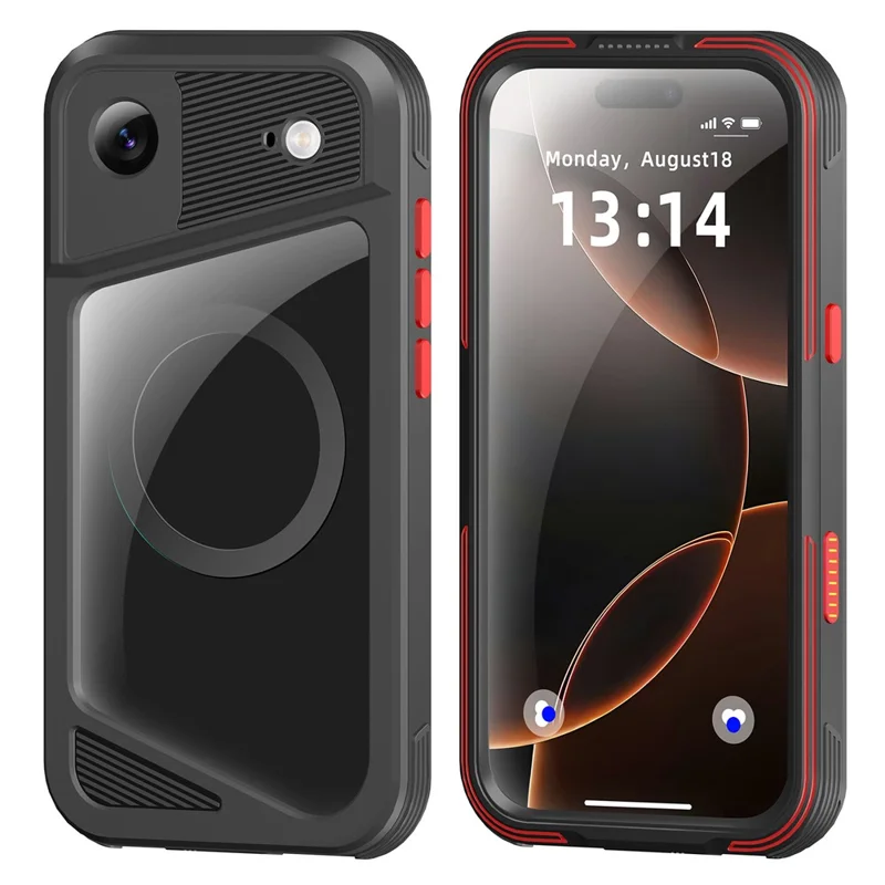 SHELLBOX Serie GTM per iPhone Custodia Magnetica Air con Telaio in Metallo TPU PC Impermeabile IP68 per Immersioni