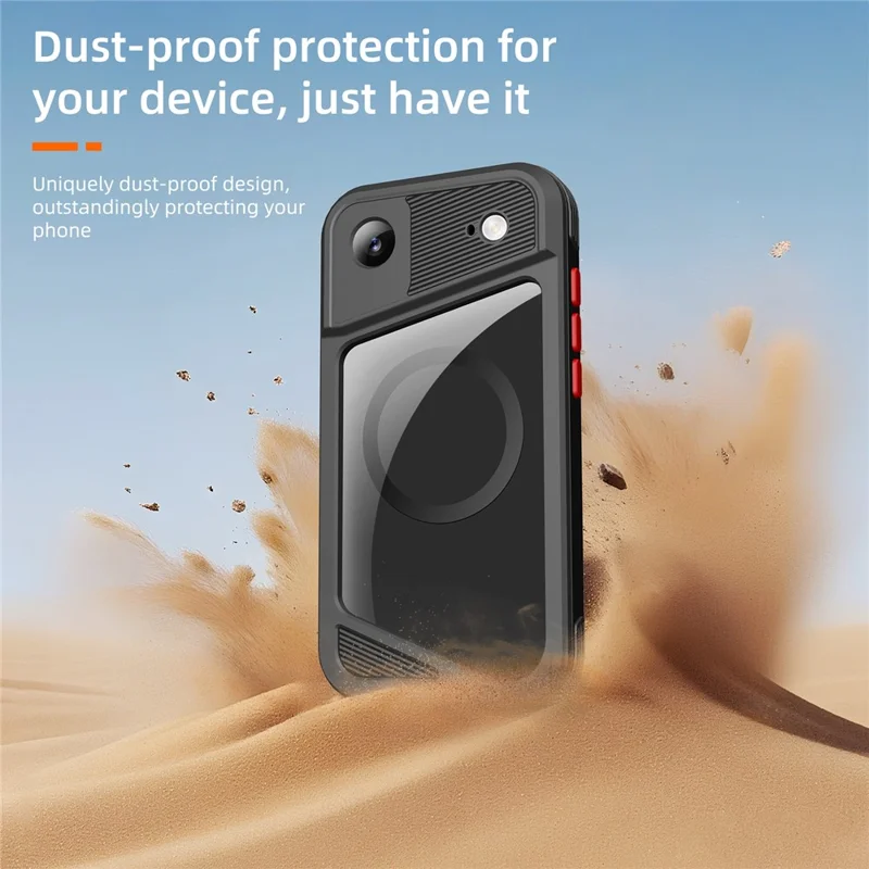 SHELLBOX Serie GTM per iPhone Custodia Magnetica Air con Telaio in Metallo TPU PC Impermeabile IP68 per Immersioni