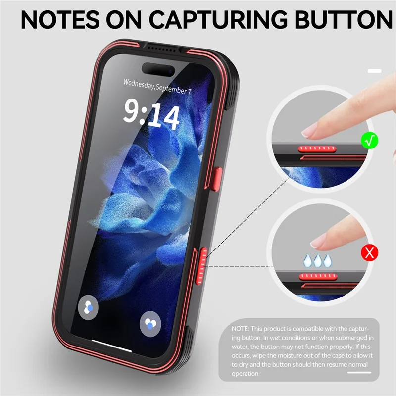 SHELLBOX Serie GTM per iPhone 17 Pro Custodia Magnetica IP68 Impermeabile con Telaio in Metallo TPU PC Cover Subacquea