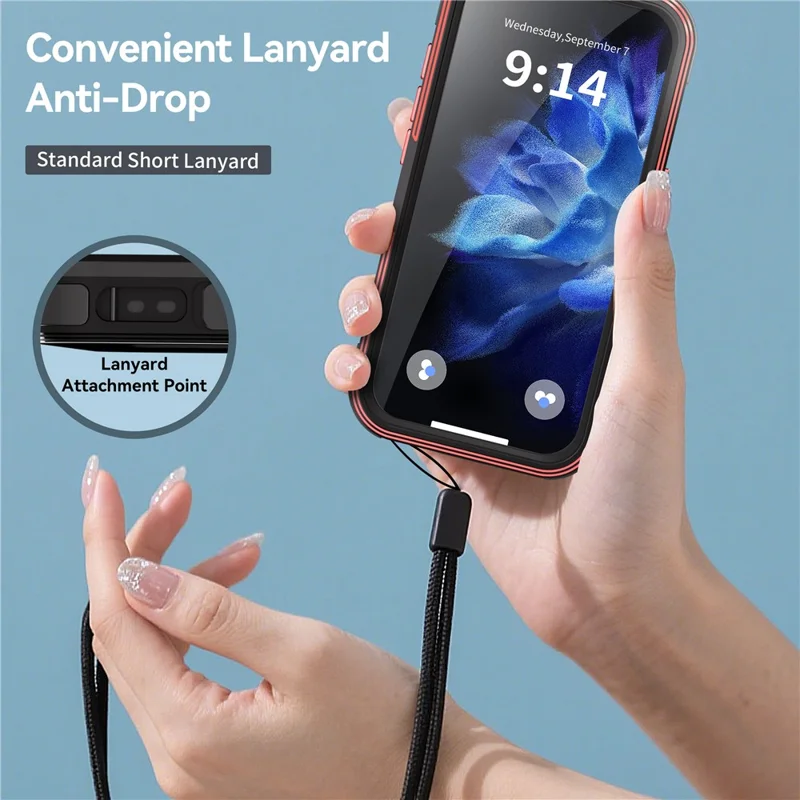 SHELLBOX Serie GTM per iPhone 17 Pro Custodia Magnetica IP68 Impermeabile con Telaio in Metallo TPU PC Cover Subacquea