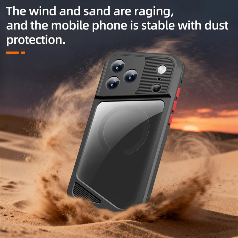 SHELLBOX Serie GTM per iPhone 17 Pro Max Custodia Magnetica IP68 Impermeabile con Telaio in Metallo TPU PC Cover Subacquea