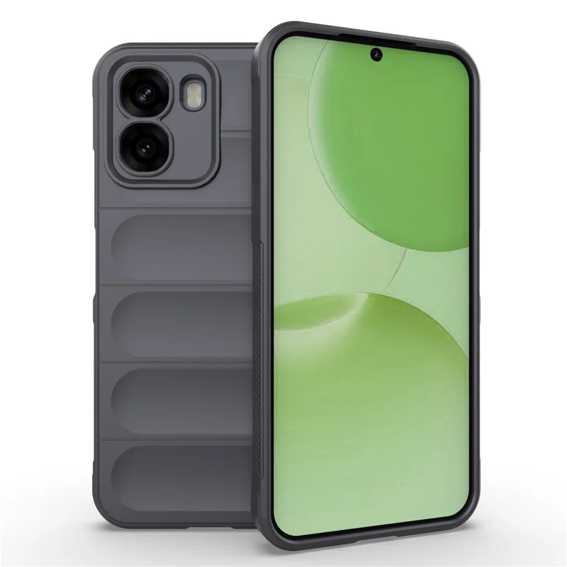 For Oppo A6x 5G  /  4G Case Anti-Drop Soft TPU Rugged Phone Back Cover - Dark Grey