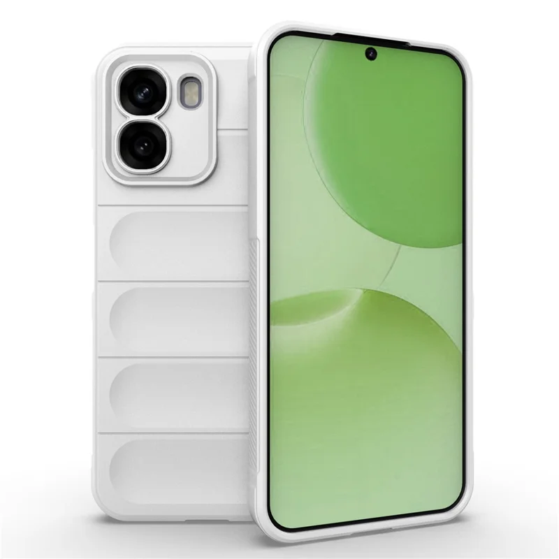 غطاء لهاتف Oppo A6x 5G / 4G مقاوم للسقوط مصنوع من مادة TPU لينة ومتينة - أبيض