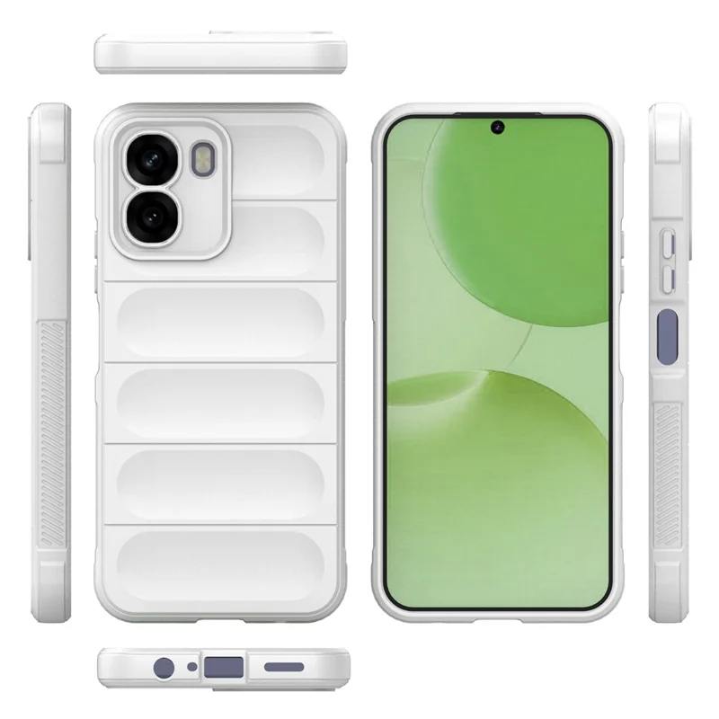 غطاء لهاتف Oppo A6x 5G / 4G مقاوم للسقوط مصنوع من مادة TPU لينة ومتينة - أبيض