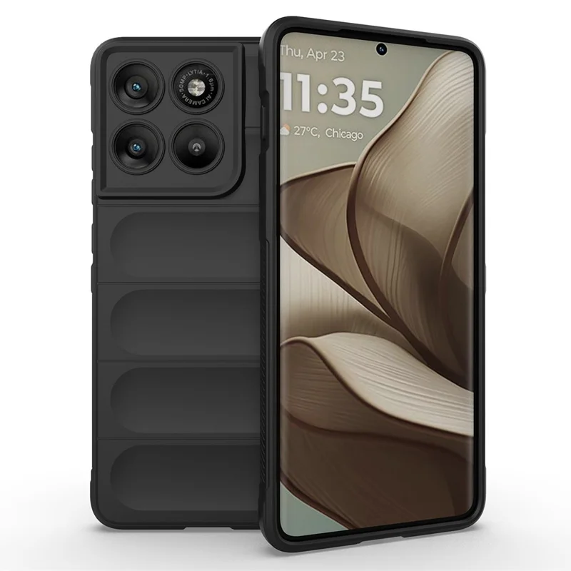 For Motorola Edge 70 5G Case Anti-Drop Soft TPU Rugged Phone Back Cover - Black