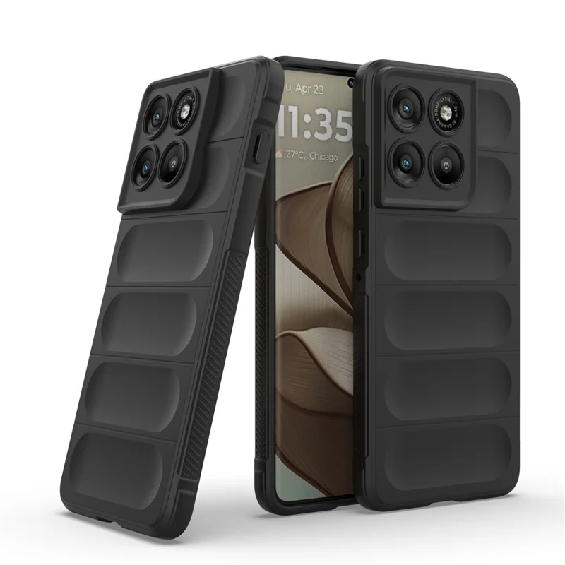 For Motorola Edge 70 5G Case Anti-Drop Soft TPU Rugged Phone Back Cover - Black