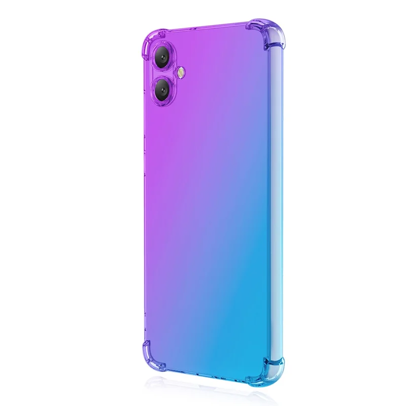 Coque pour Samsung Galaxy A06 4G, Coque TPU Anti-chute avec Dégradé de Couleurs - Violet / Bleu