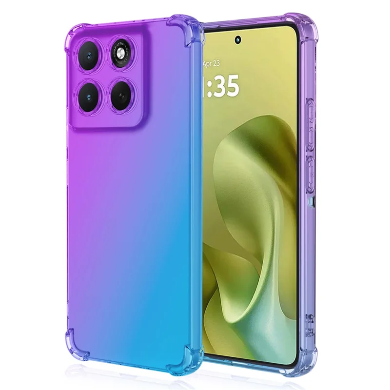 For Motorola Moto G86 5G Case Gradient Color TPU Phone Case Anti-Drop Phone Cover - Purple  /  Blue