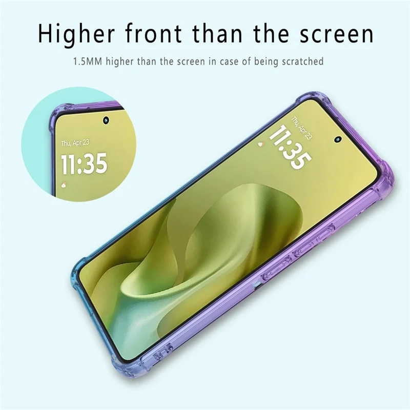 For Motorola Moto G86 5G Case Gradient Color TPU Phone Case Anti-Drop Phone Cover - Purple  /  Blue