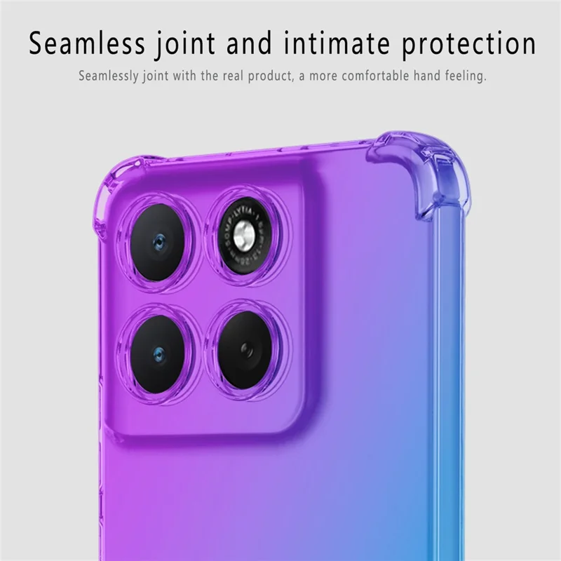For Motorola Moto G86 5G Case Gradient Color TPU Phone Case Anti-Drop Phone Cover - Purple  /  Blue
