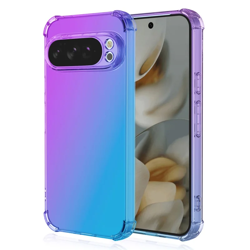 For Google Pixel 10 Pro XL Case Gradient Color TPU Phone Case Anti-Drop Phone Cover - Purple  /  Blue
